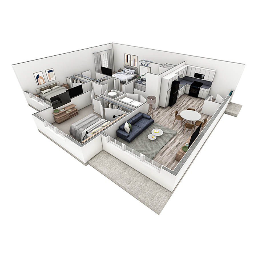 3-2 BR Premier Horizon Summit floor plan