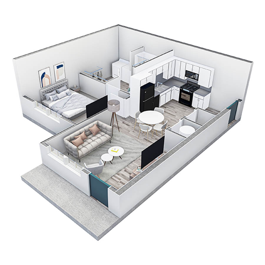 1 BR Premier Horizon Overlook floor plan