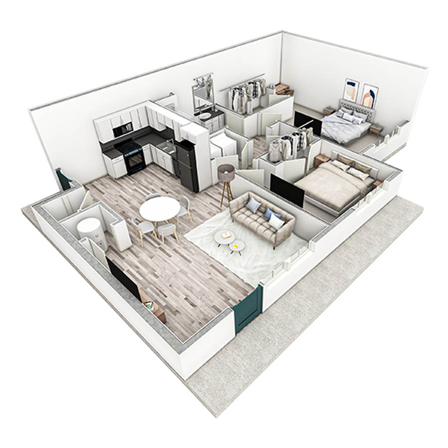2-1 BR Premier Retreat Overlook floor plan