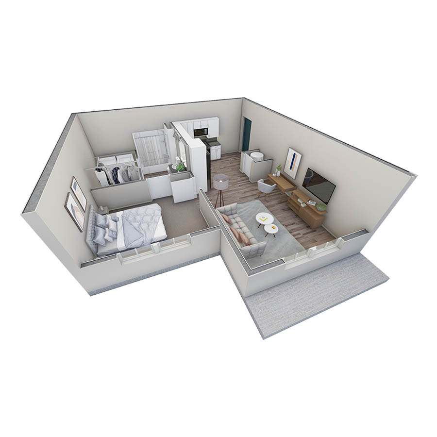 1 BR Horizon Overlook floor plan