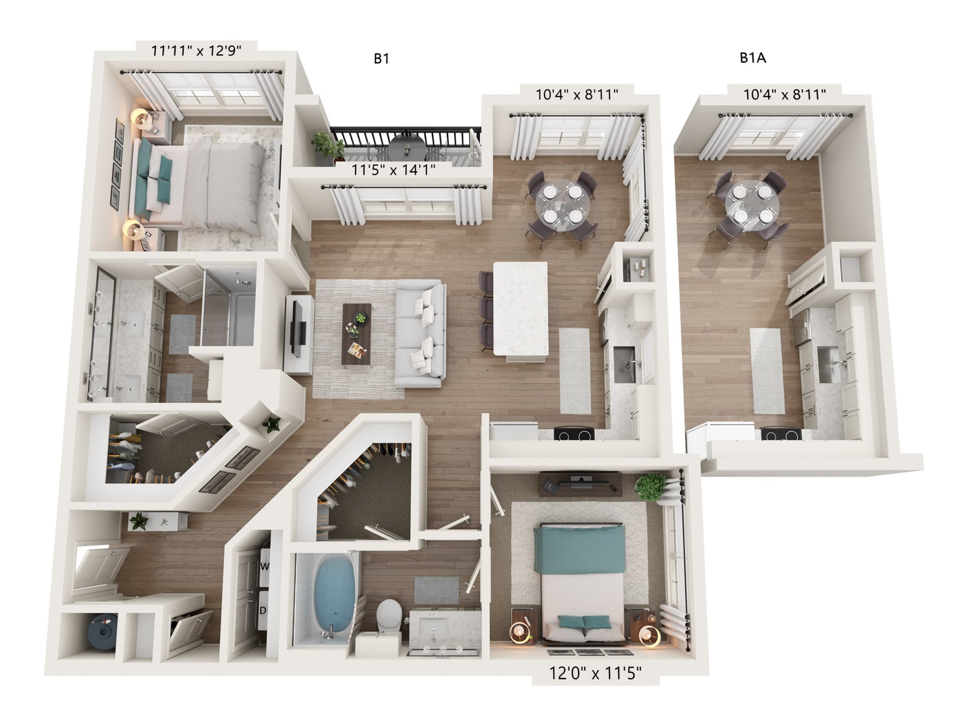 B1B floor plan
