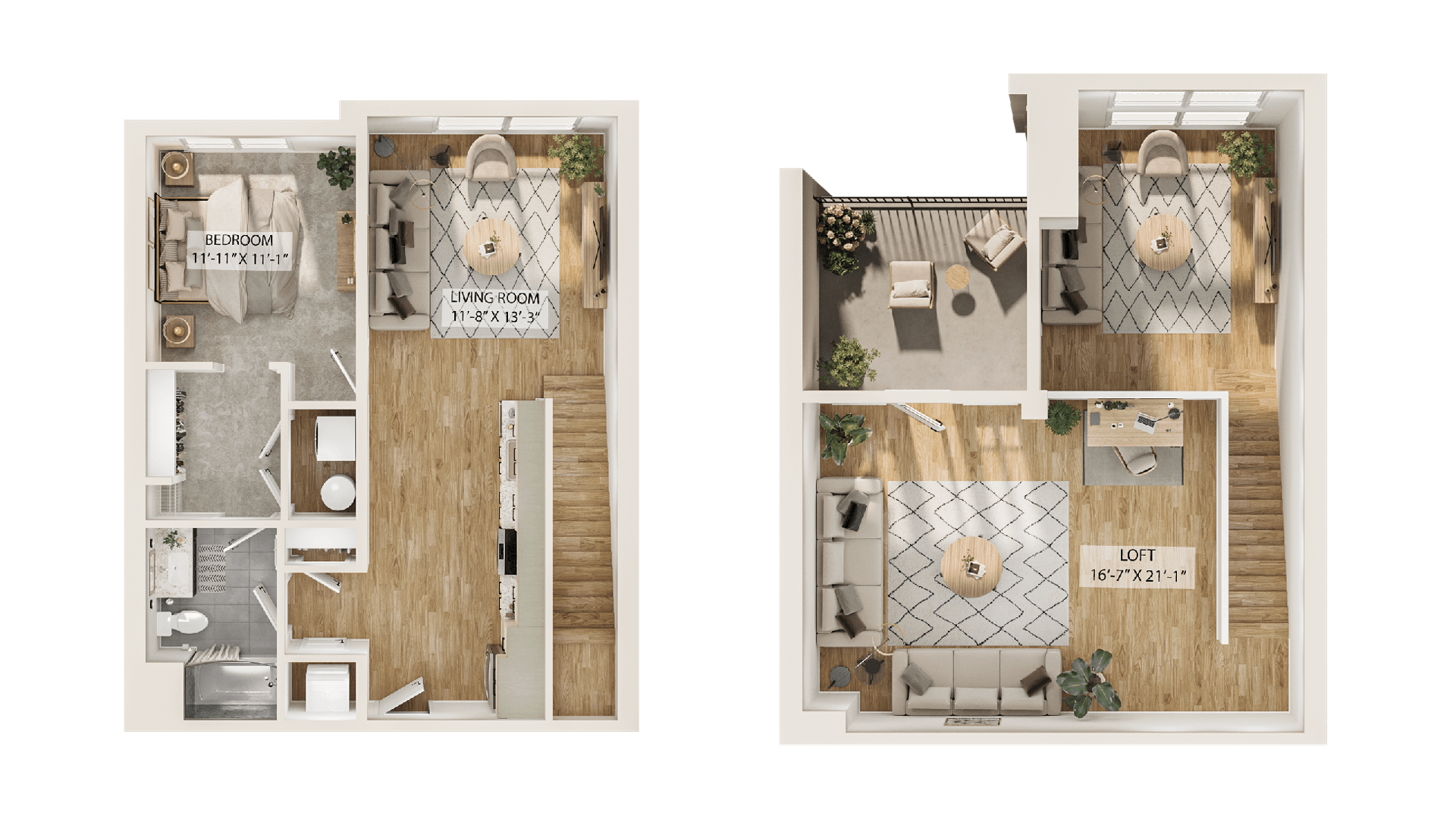 1 Bed/1 Bath Loft-A3L floor plan