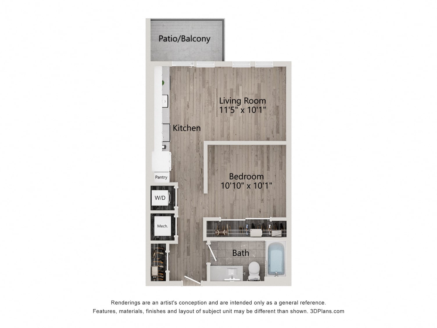 Studio-S1C floor plan
