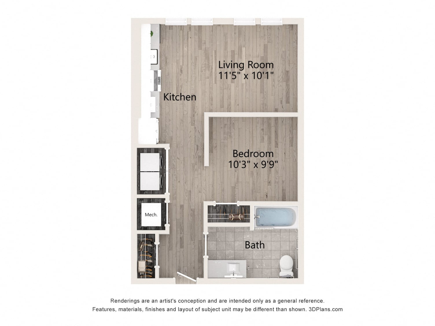Studio-S1D floor plan