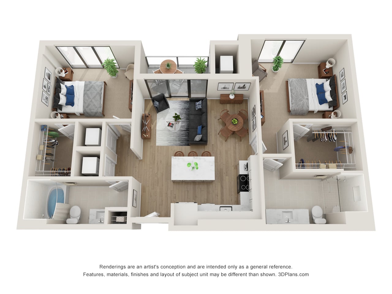 2 Bed/2 Bath-C floor plan