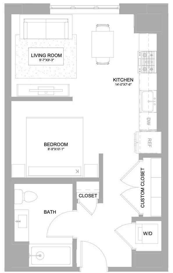 Studio-0.1A floor plan