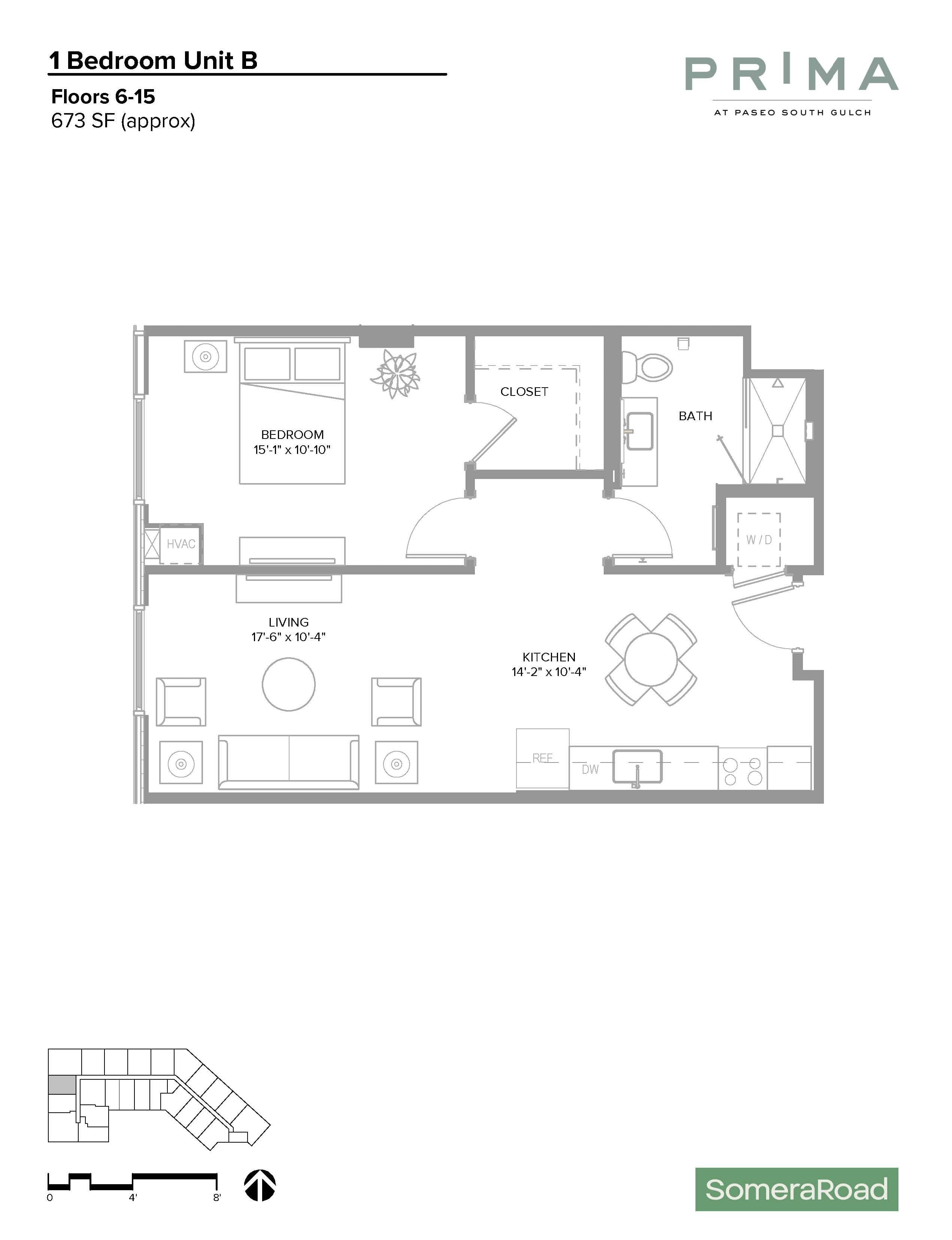 1B floor plan
