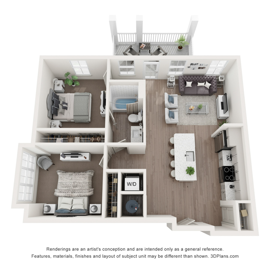 2 B floor plan