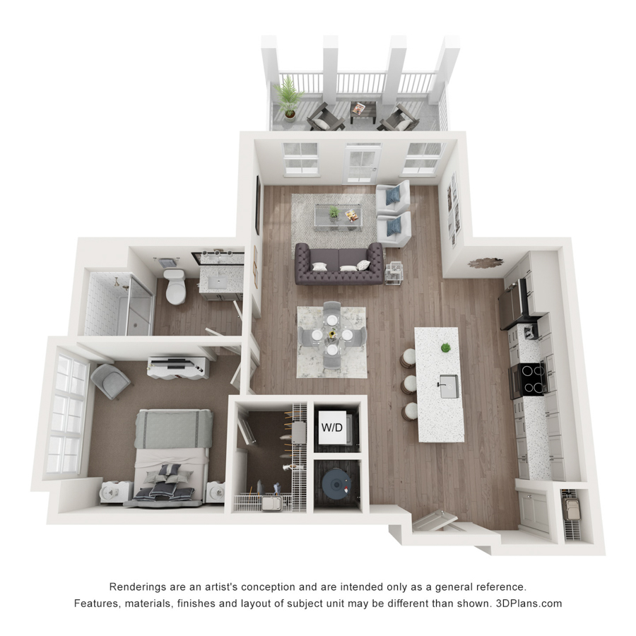 1 C floor plan