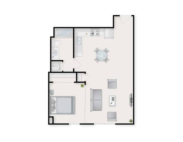 A1x1 floor plan