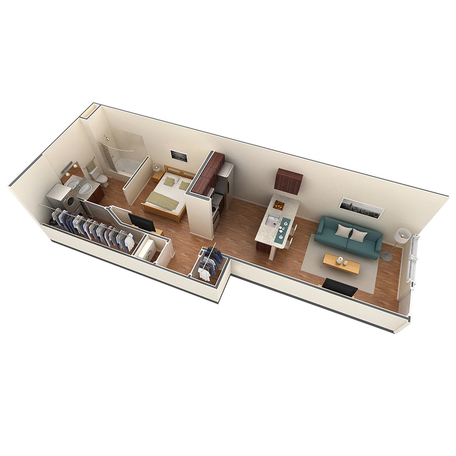 Studio Grand Courtyard floor plan
