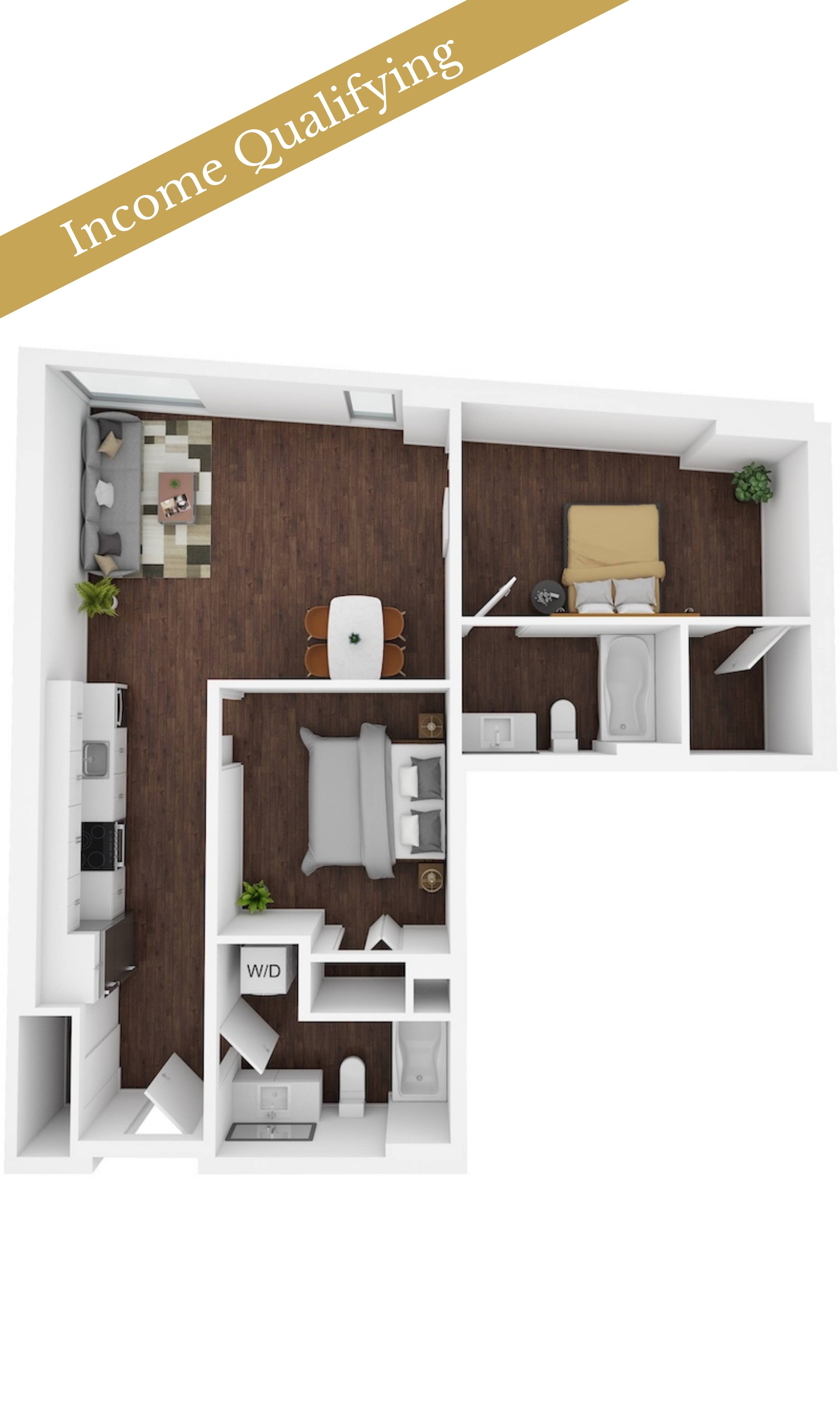 2 Bed/2 Bath MFTE-F17 floor plan