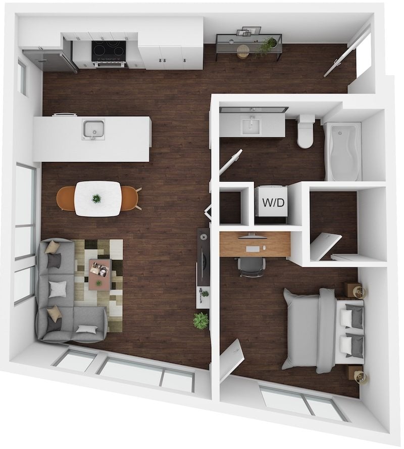 1 Bed/1 Bath-C13 floor plan