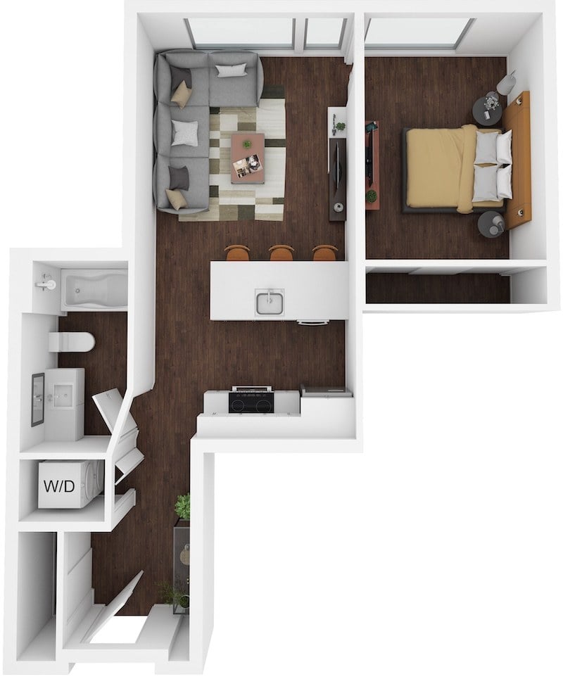 1 Bed/1 Bath-C7 floor plan
