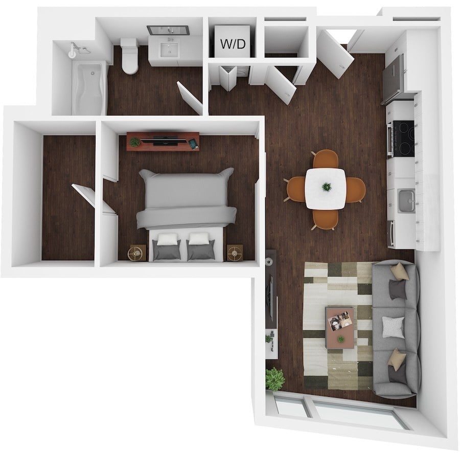 1 Bed/1 Bath-C6 floor plan