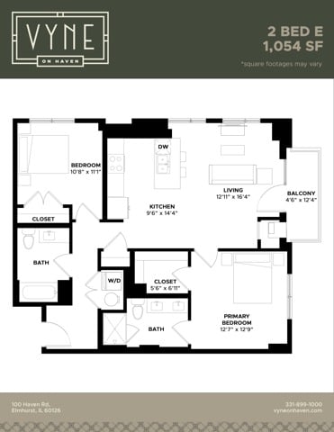 2 BED - E floor plan