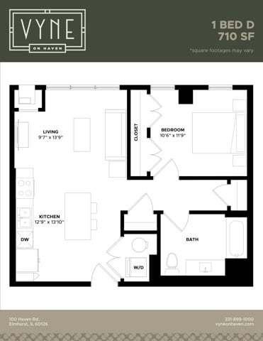 1 BED - D ADAPTABLE floor plan