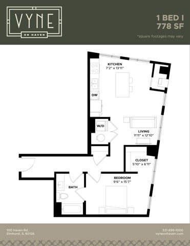 1 BED - I floor plan