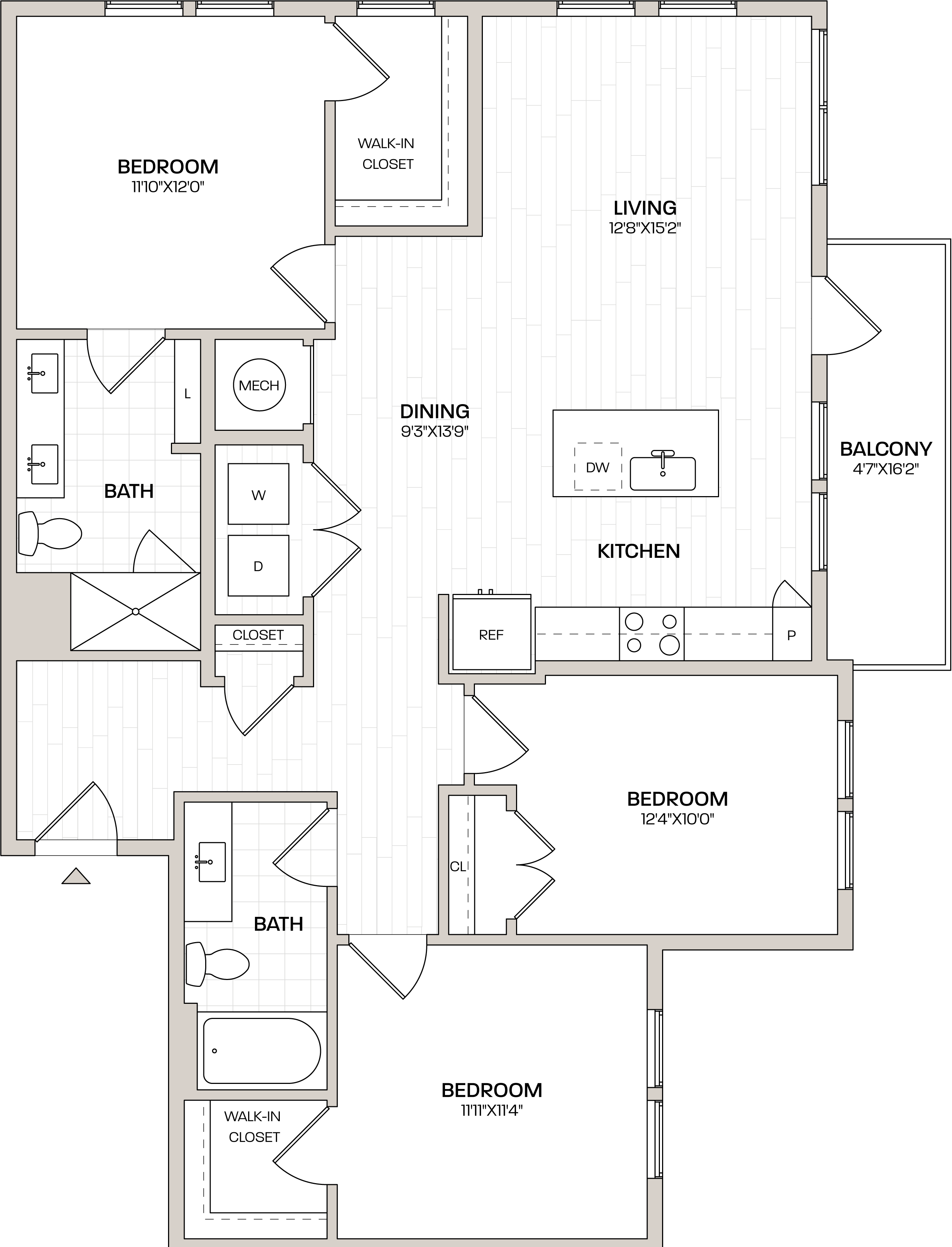 3 Bed/2 Bath-C1-ALT floor plan