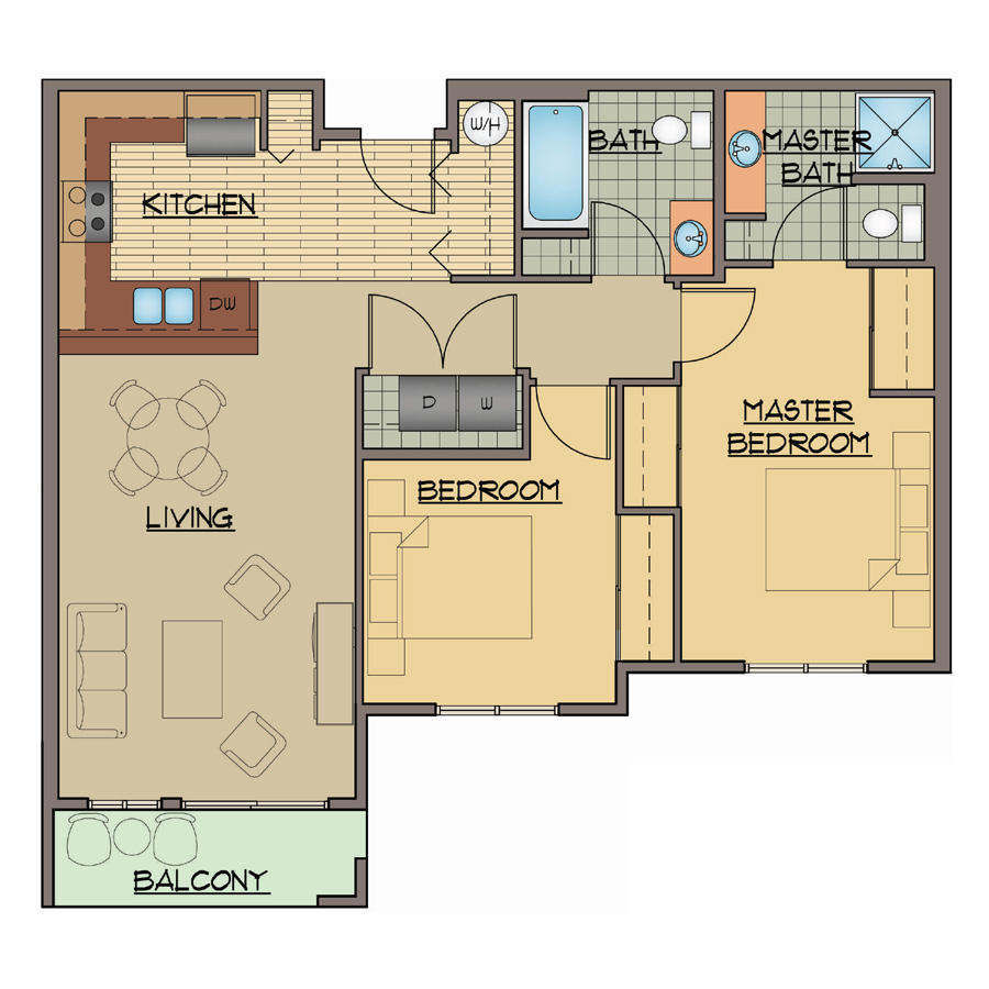 EL-2x2A floor plan