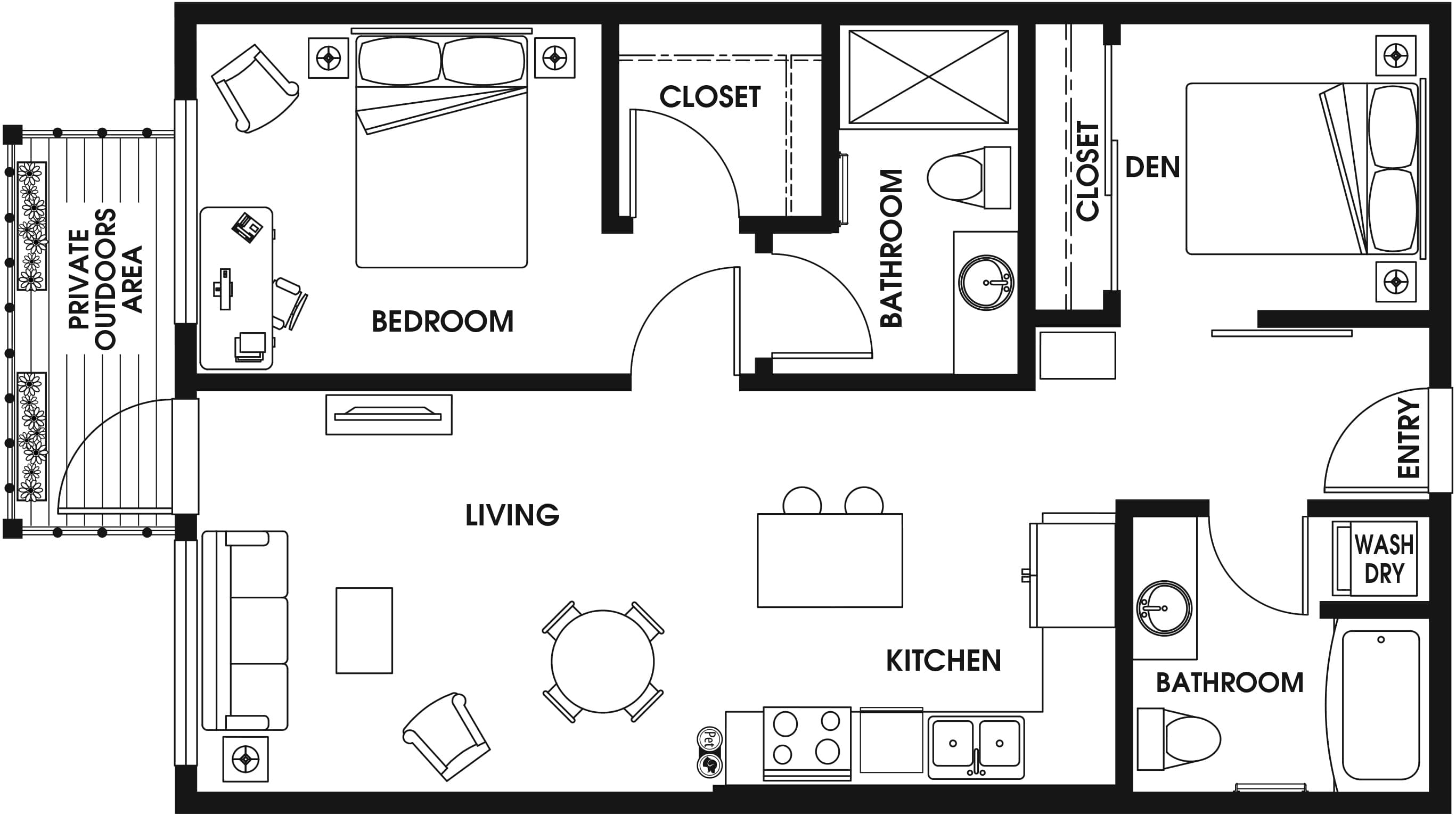 1 Bed/2 Bath Den-B7a_D floor plan