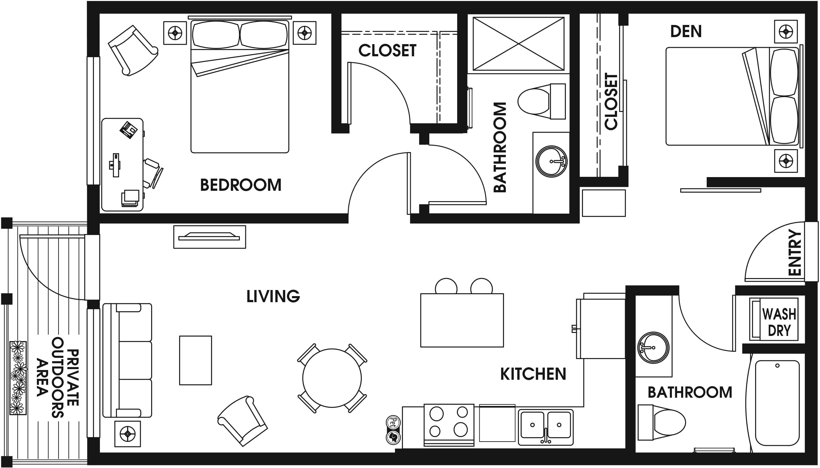 1 Bed/2 Bath Den-B7a_P floor plan