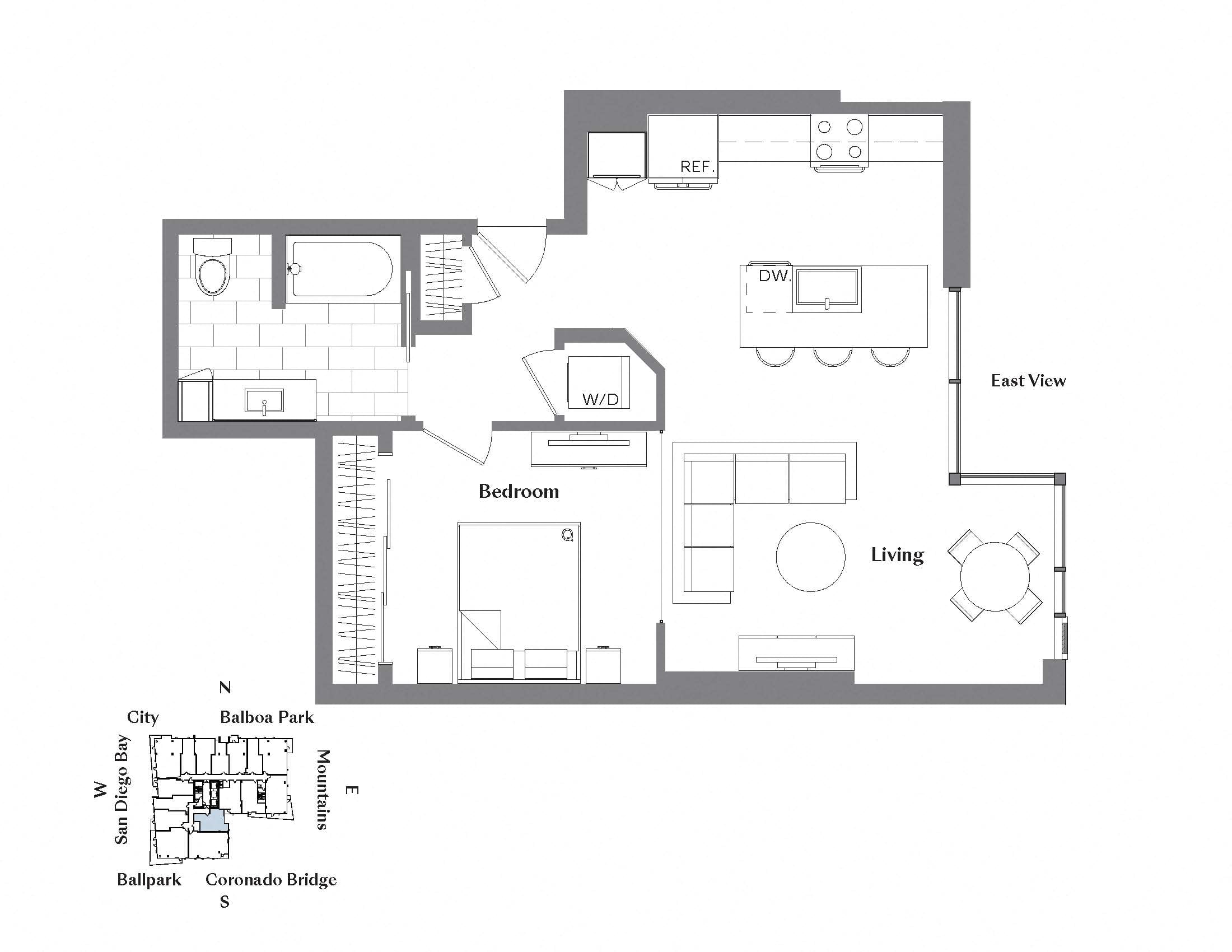 1E floor plan