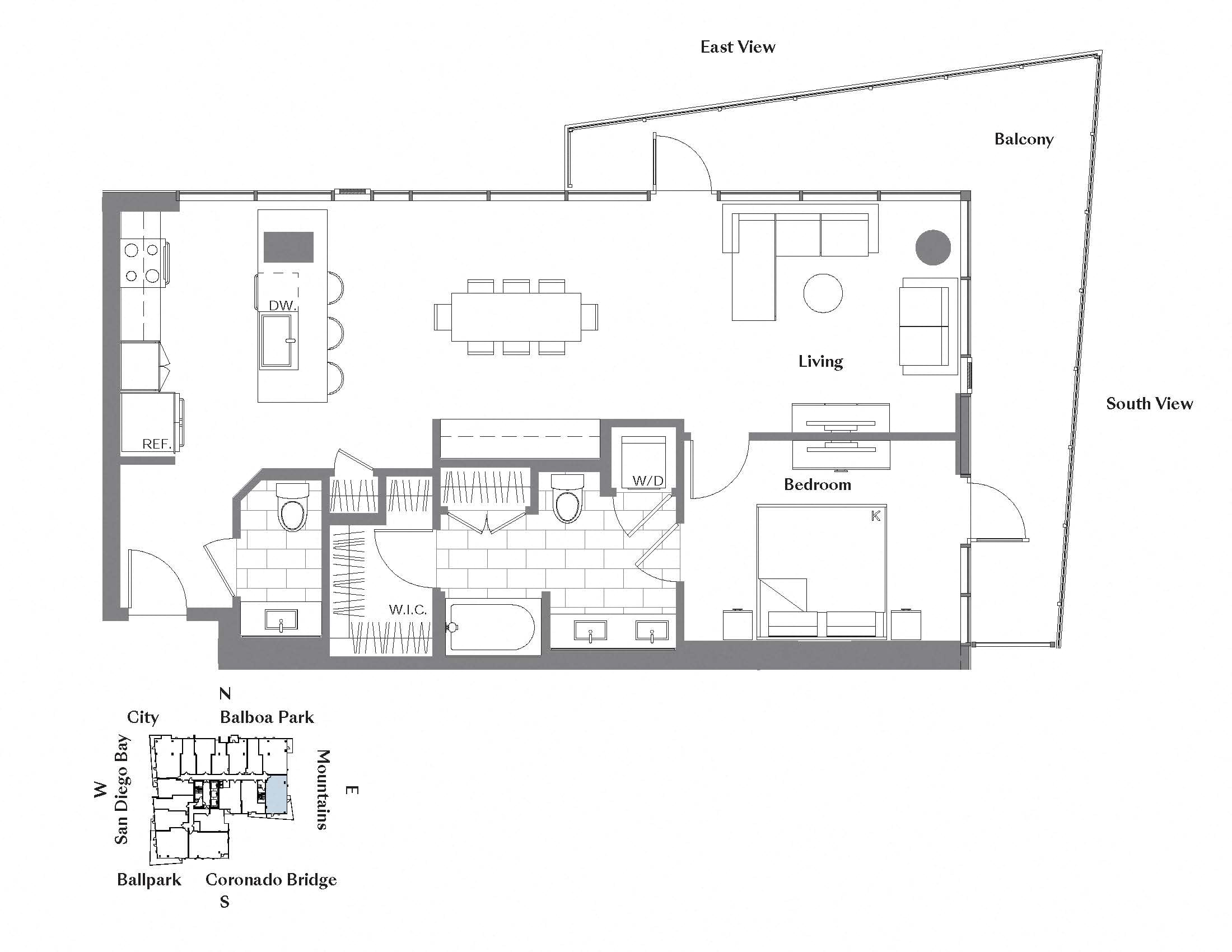 1H floor plan