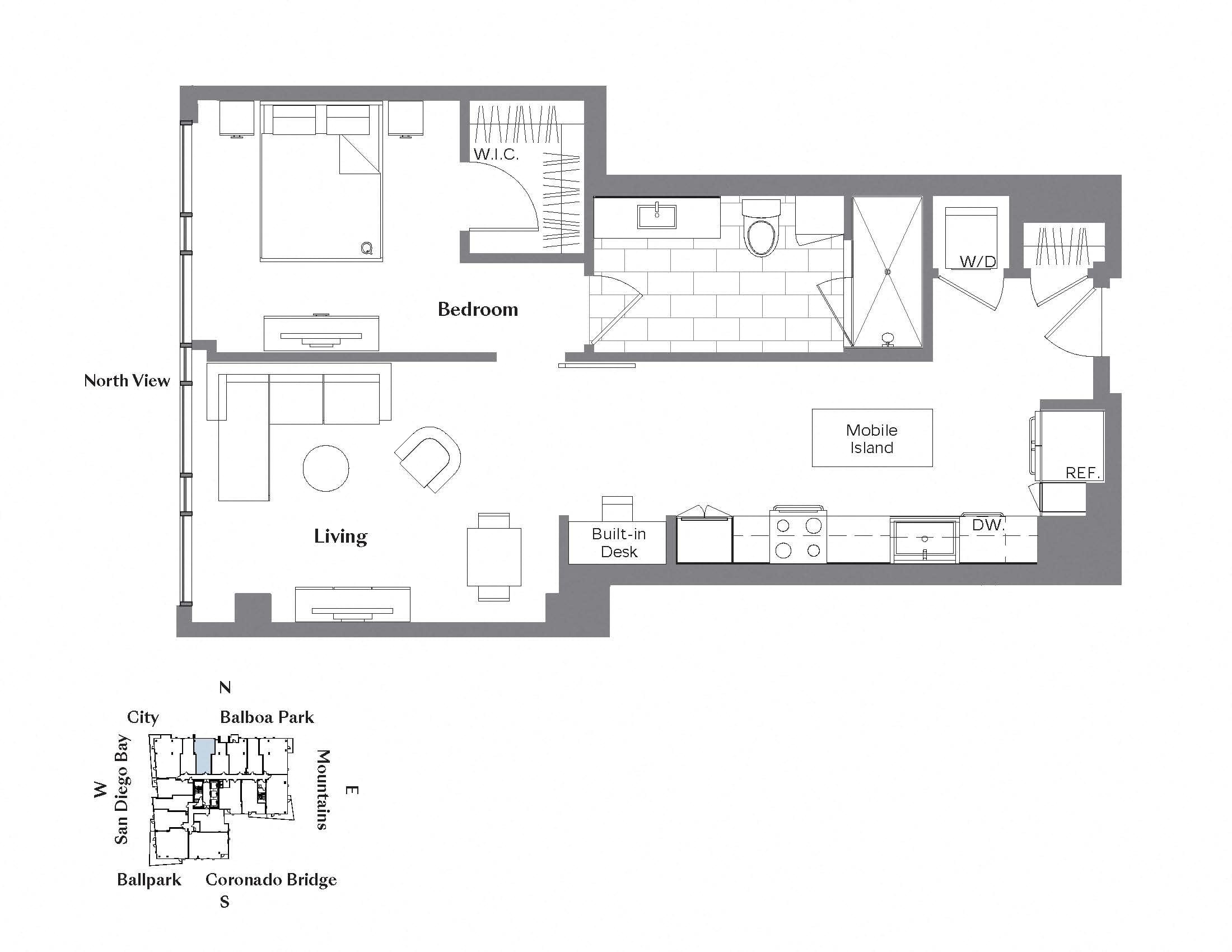 1B floor plan