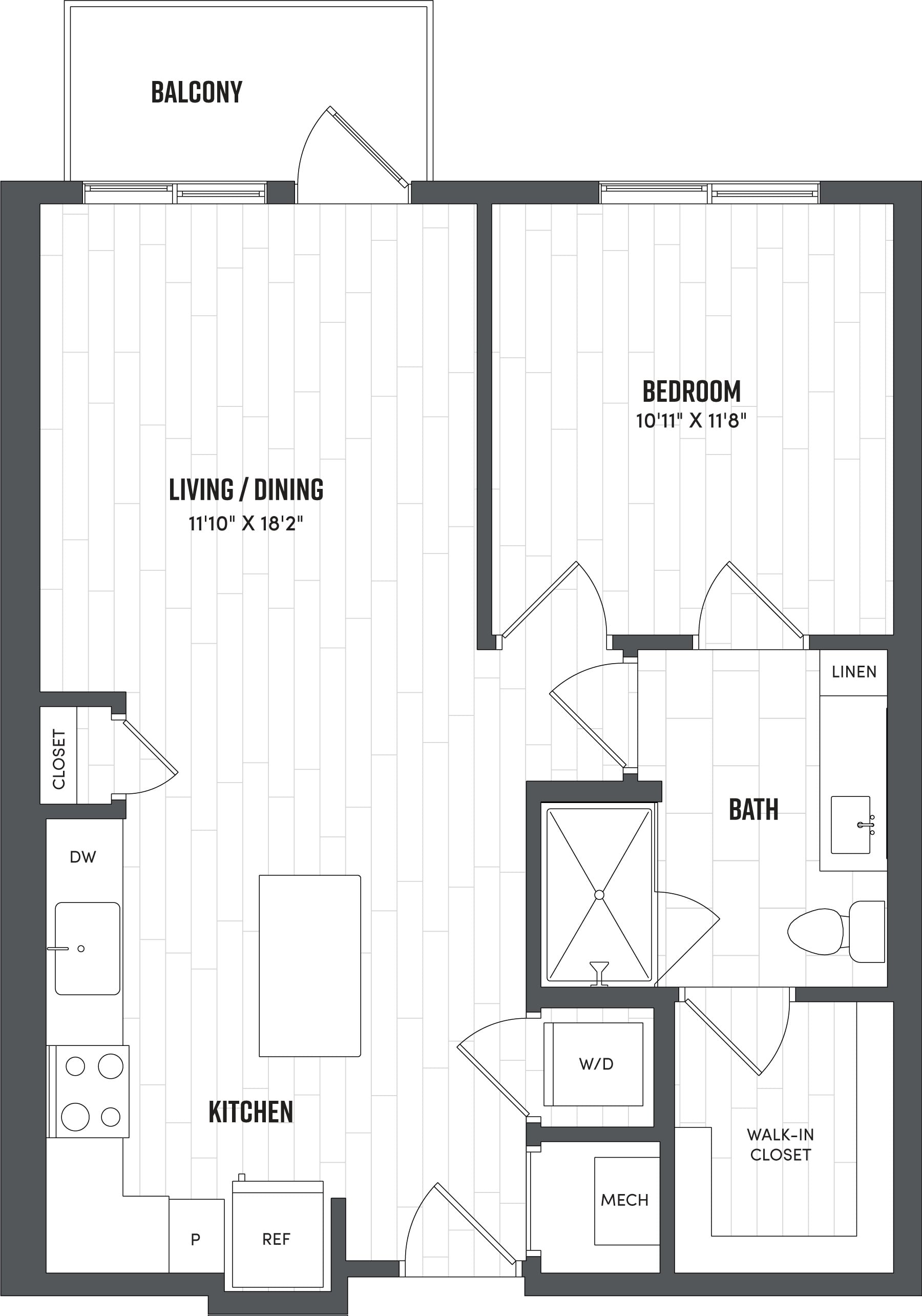 1 Bed/1 Bath-A3A floor plan