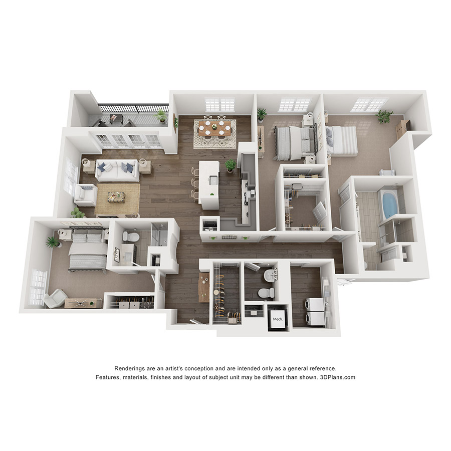 O floor plan