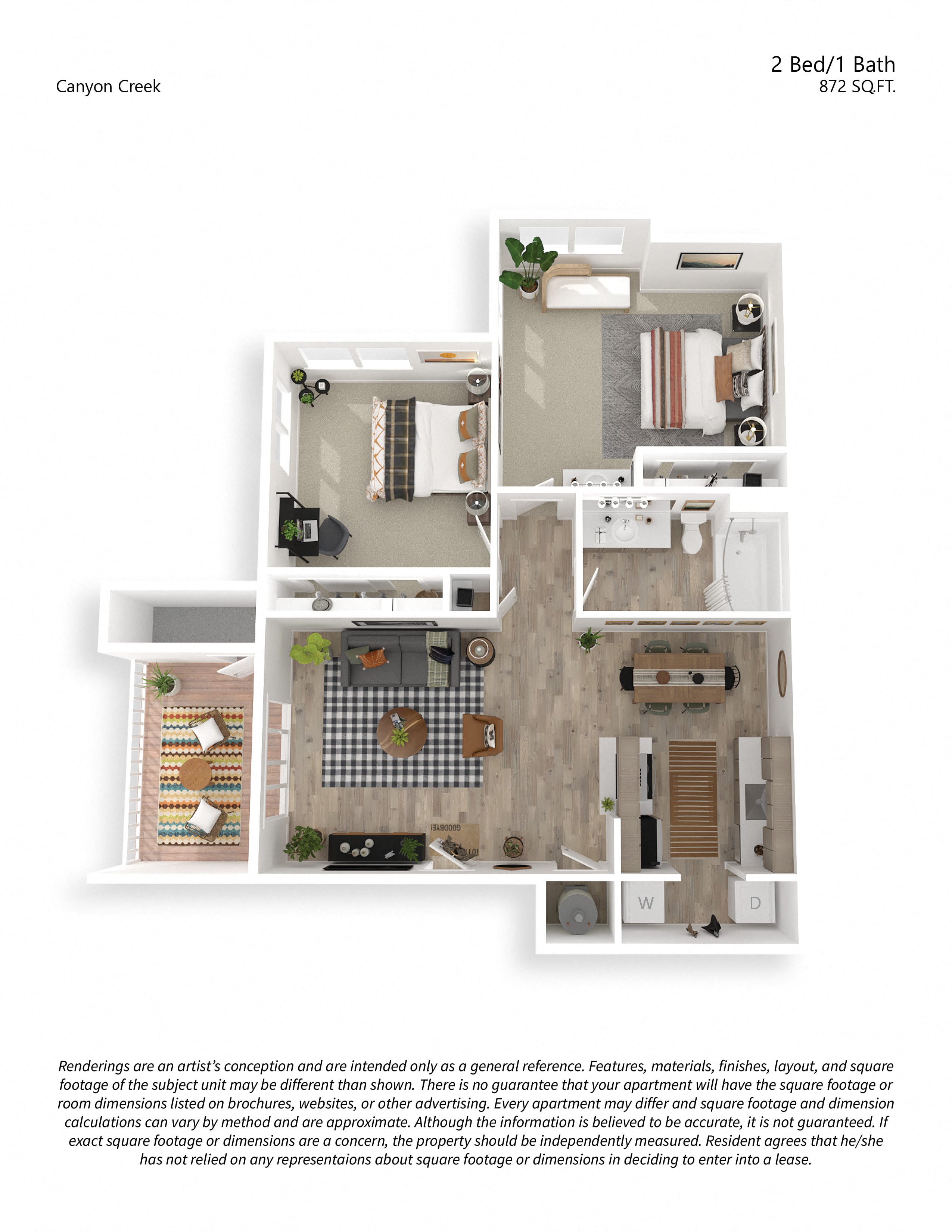 2x1.5 Premium B floor plan