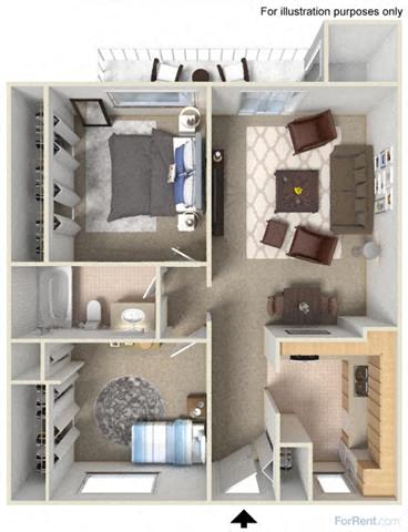 Two Bedroom floor plan