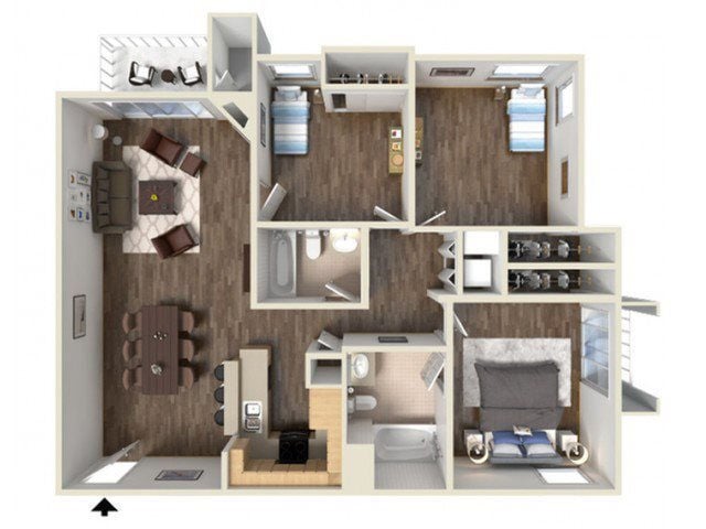 3x2Ac T1 floor plan