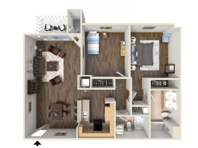 2x2AC T1 floor plan
