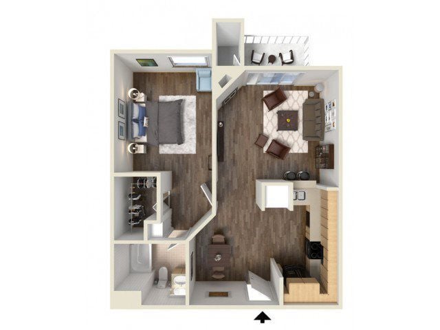 1x1AC T1 floor plan