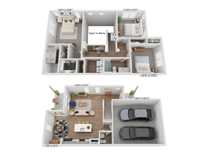 Maroon floor plan
