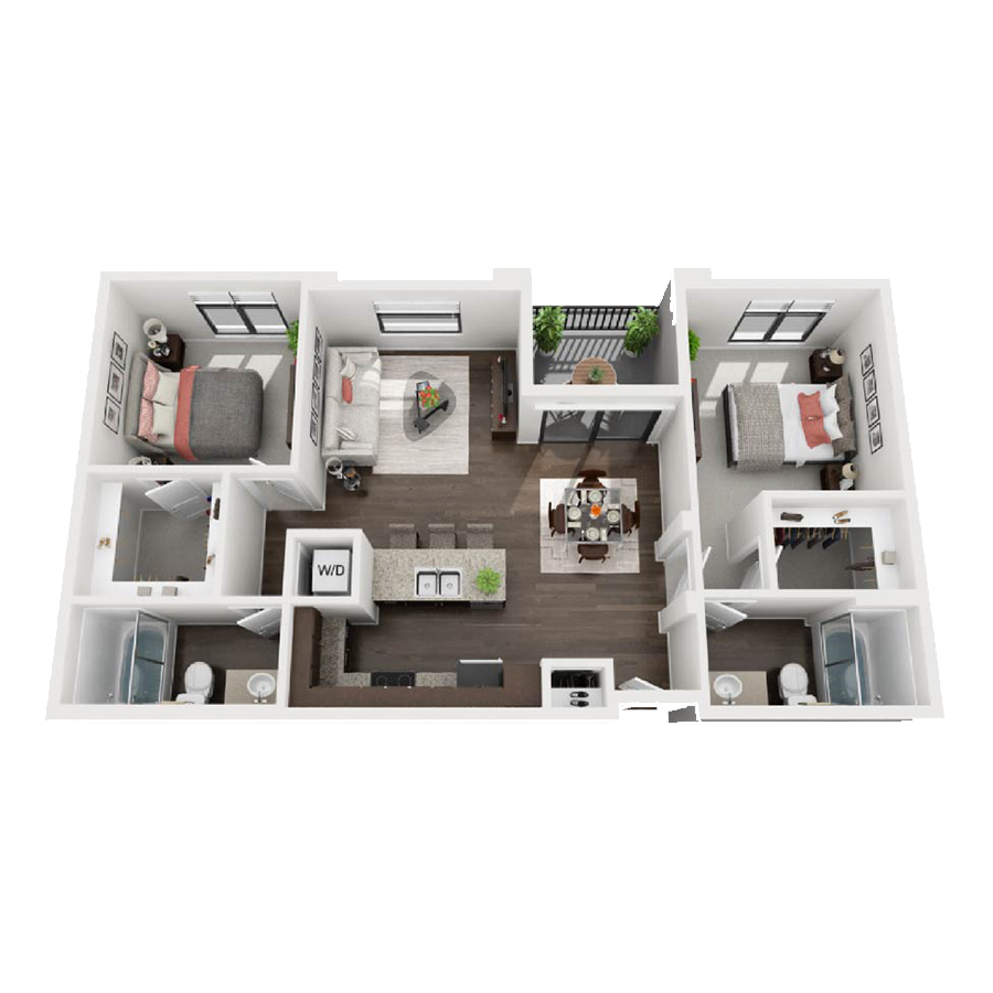 2x2 floor plan