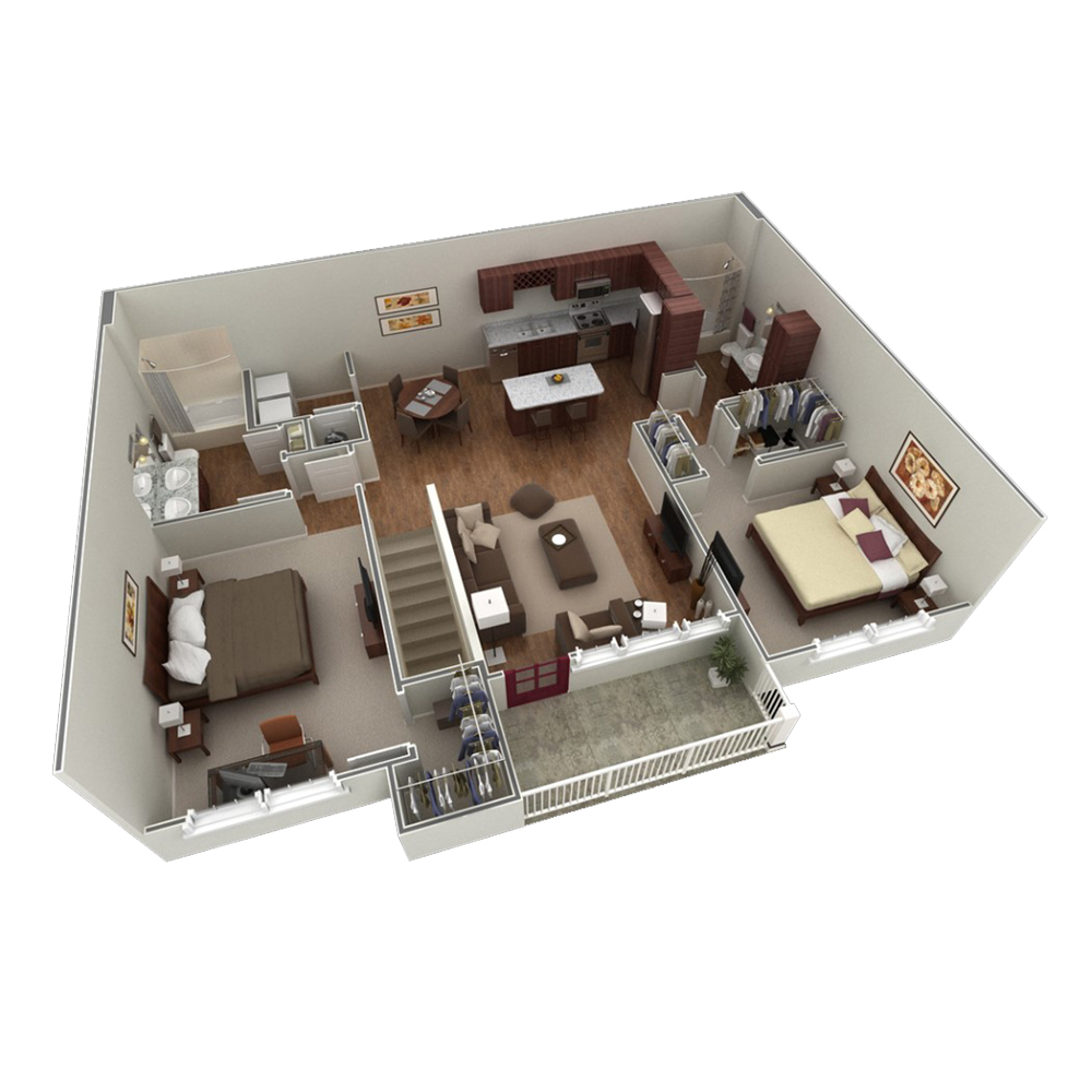 2 BR Grand Overlook floor plan