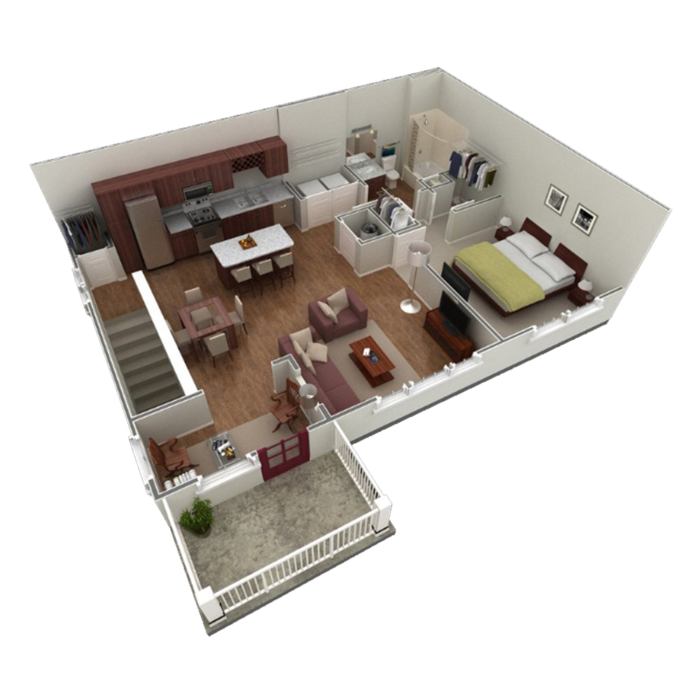 1 BR Grand Overlook floor plan
