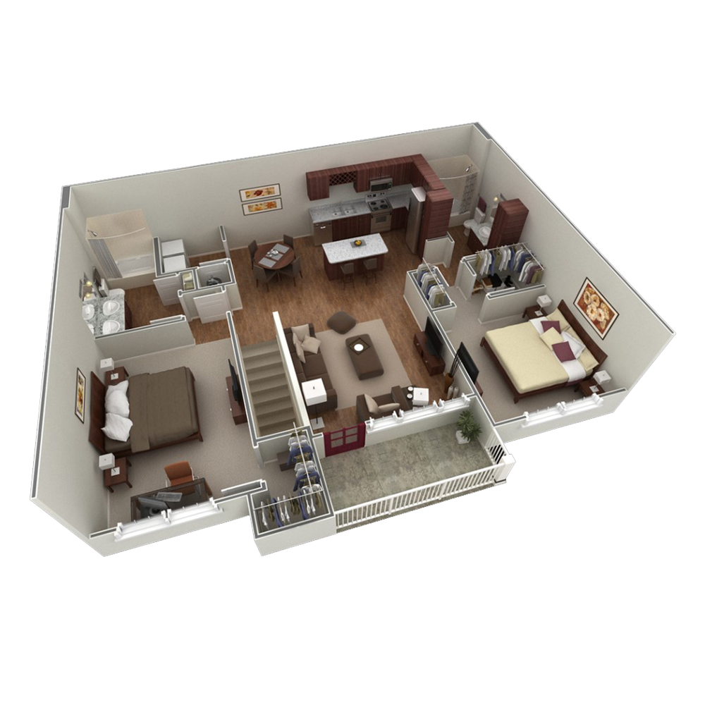 2 BR Grand Overlook Garage floor plan
