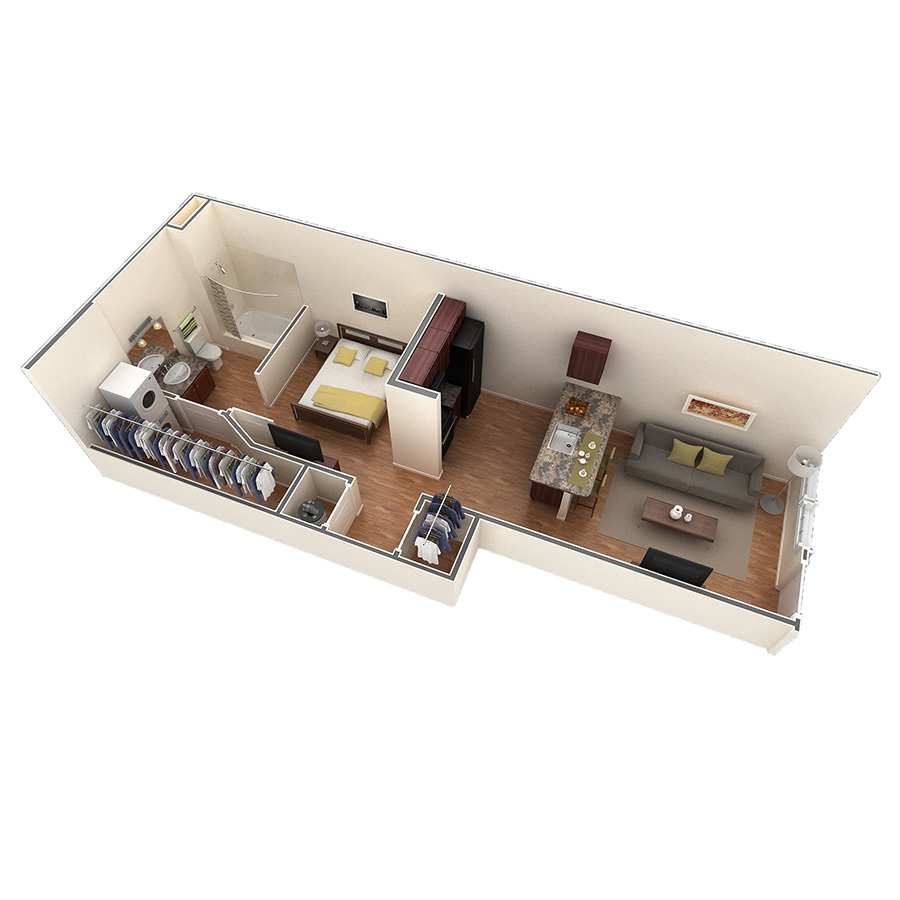 Studio Grand Courtyard floor plan