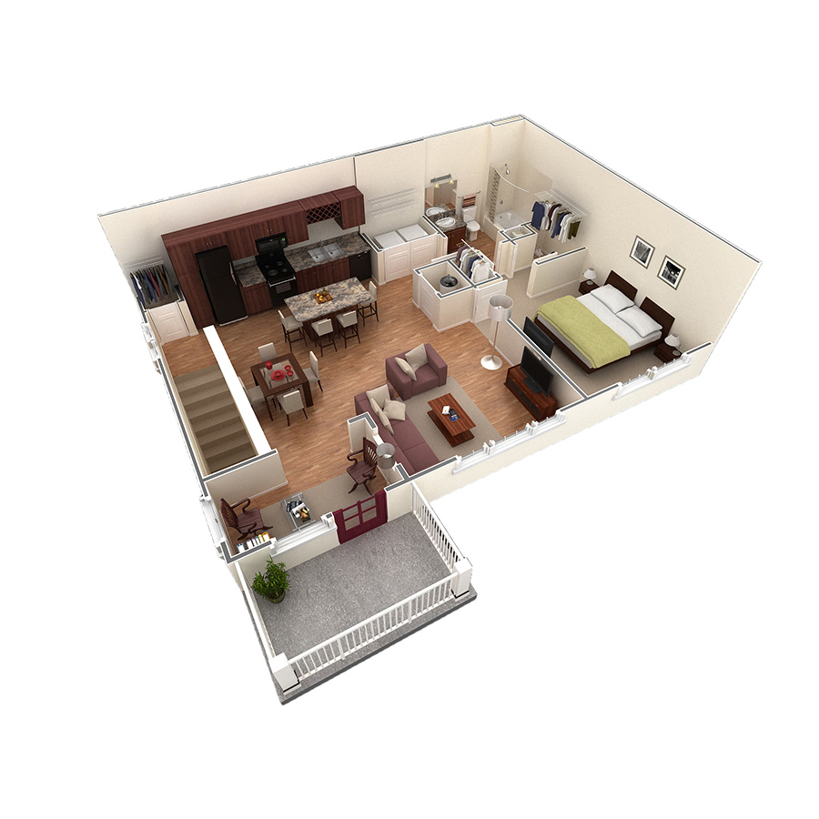 1 BR Grand Overlook floor plan