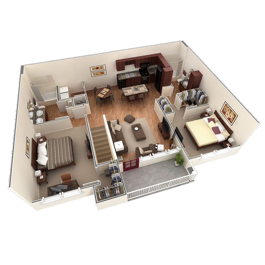 2 BR Grand Overlook floor plan
