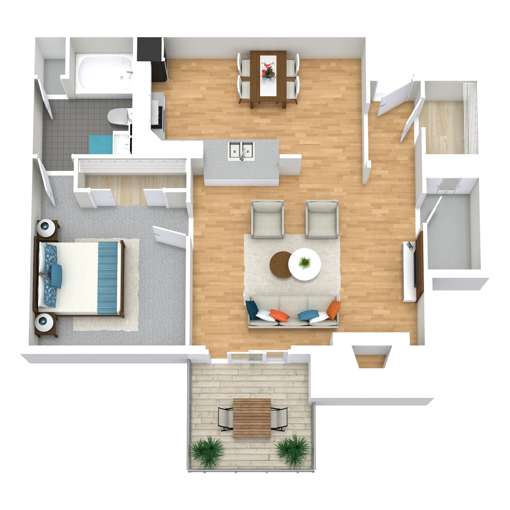One Bedroom floor plan