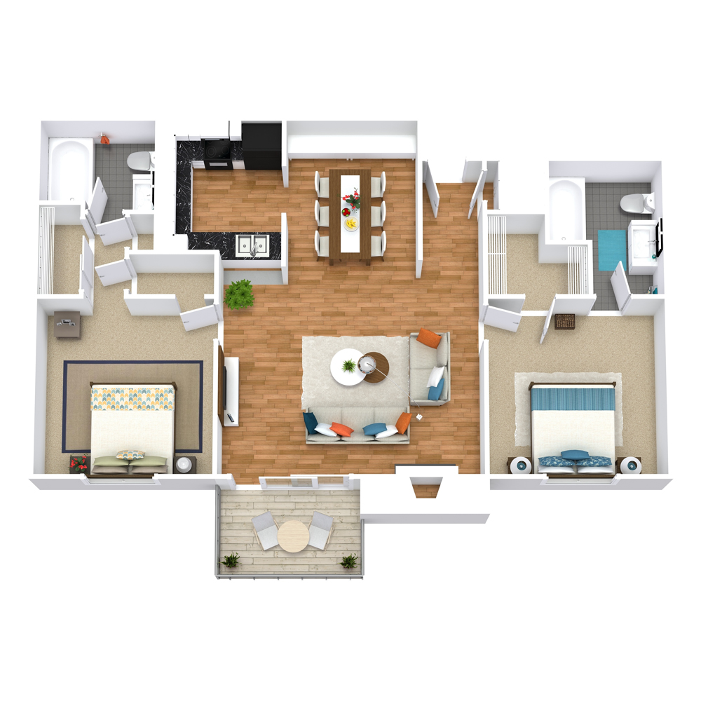 Two Bedroom floor plan