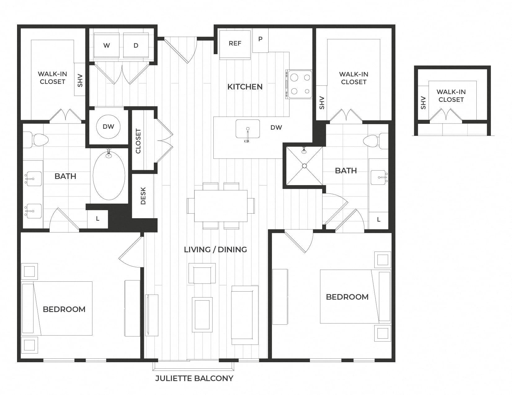 O floor plan