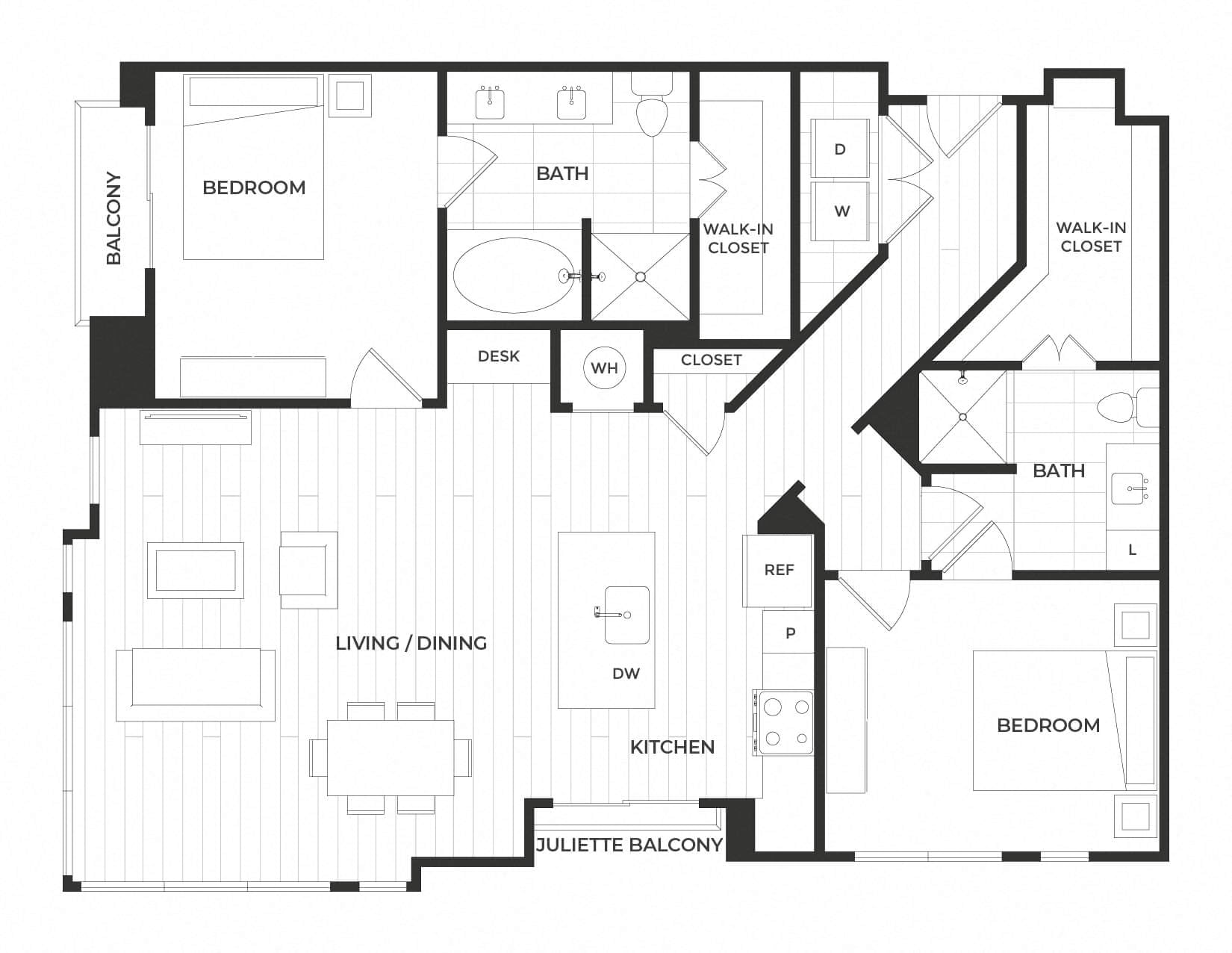 U floor plan