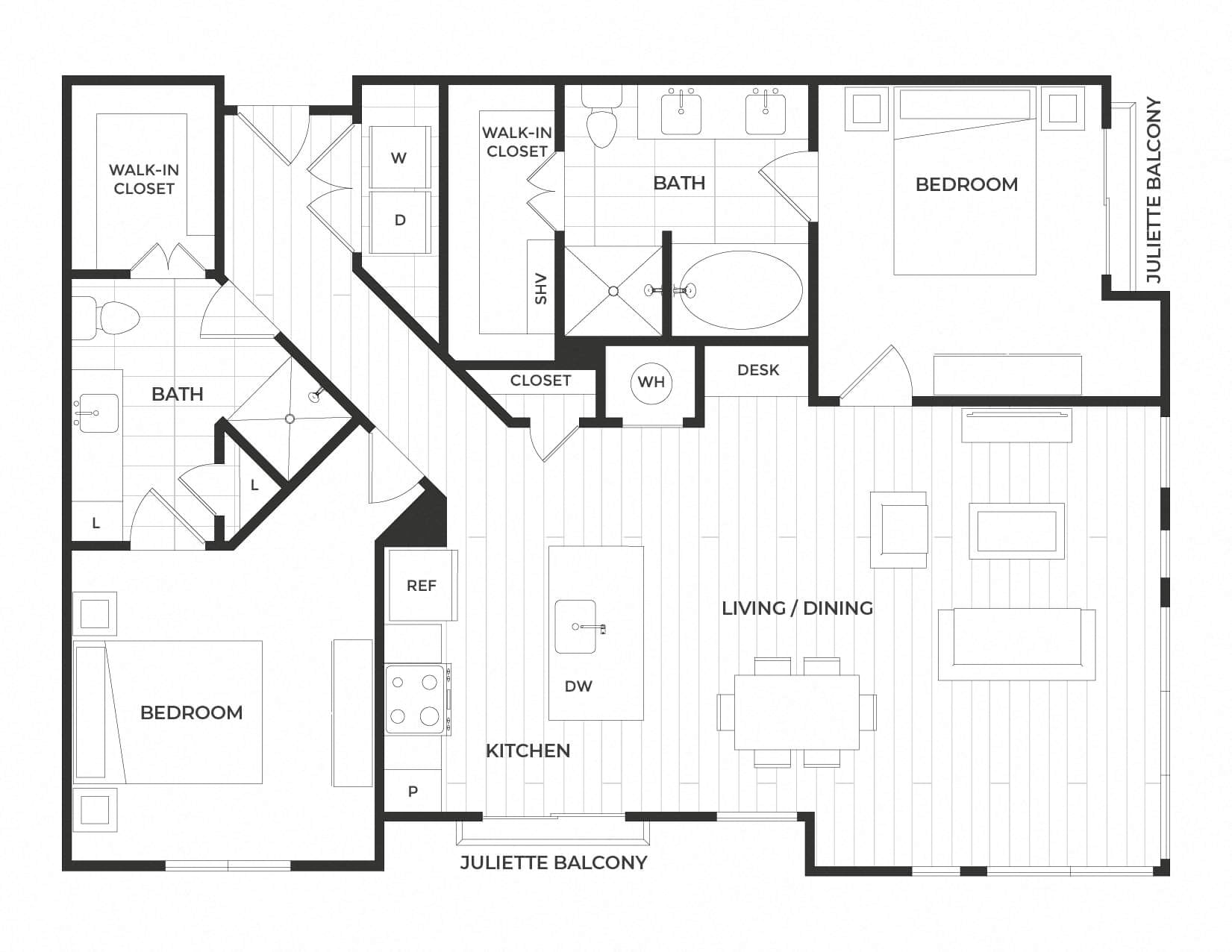 T floor plan