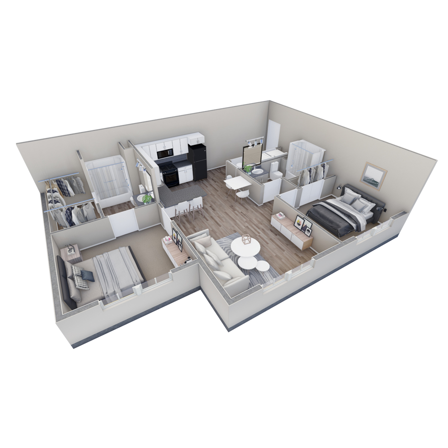 2-2 BR Horizon Overlook floor plan
